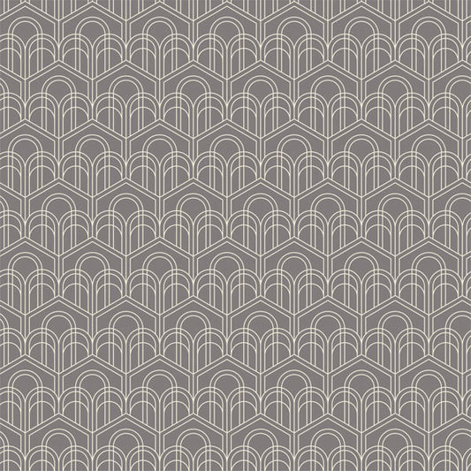 Arches Inside Hexagons Art Deco Removable Wallpaper