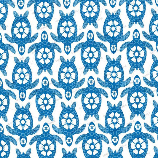 Blue Sea Turtle Peel and Stick Wallpaper
