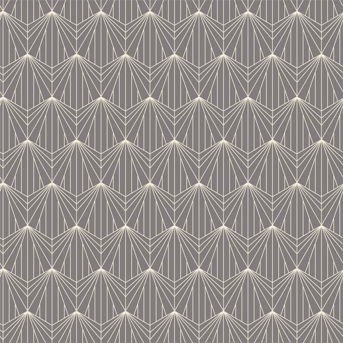 Falling Hexagons on Gray Art Deco Removable Wallpaper