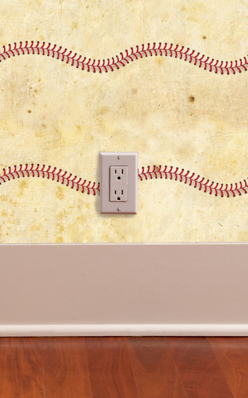 Game Used Baseball Leather Peel and Stick Wallpaper