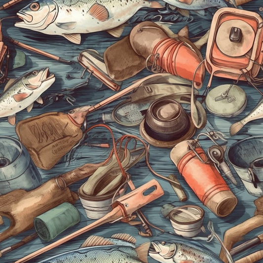 Gone Fishing Peel and Stick Wallpaper