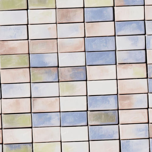 Hand Painted Subway Tile Peel and Stick Wallpaper