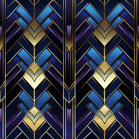 Intense Multi Color Art Deco Peel and Stick Wallpaper