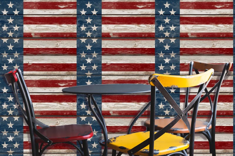 Patriotic Wood Peel and Stick Wallpaper
