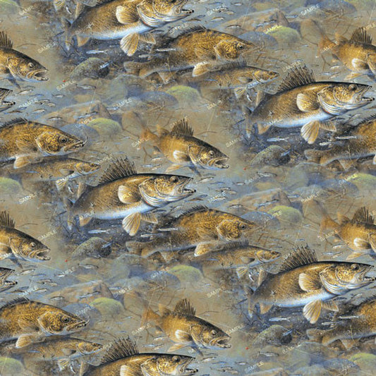 Walleye Fishing Peel and Stick Wallpaper