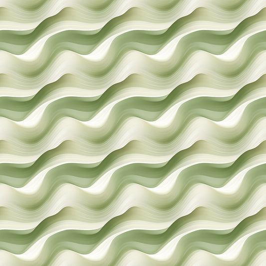 Wavy Green Removable wallpaper pattern