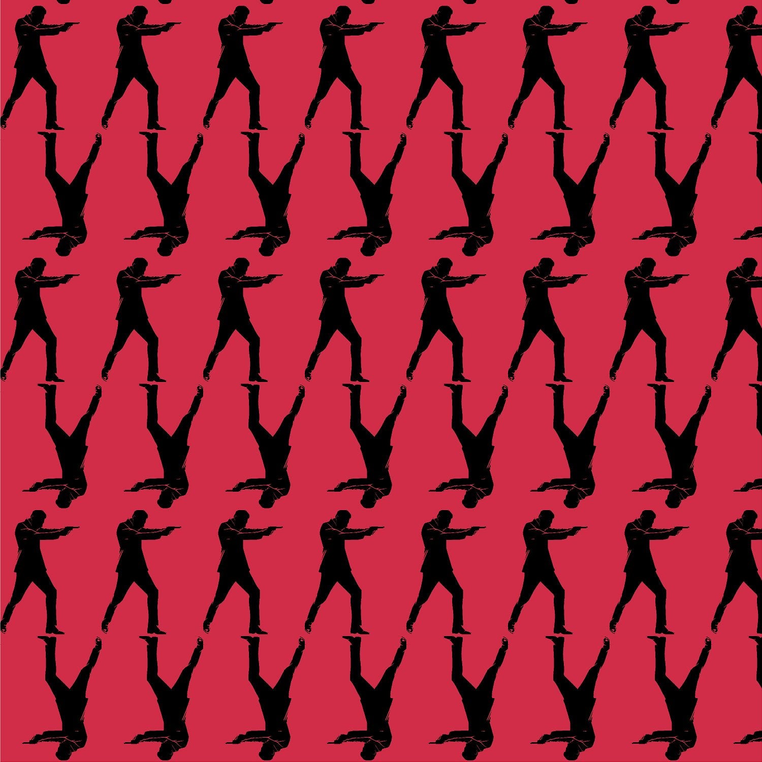 007 Agent Peel and stick wallpaper Red