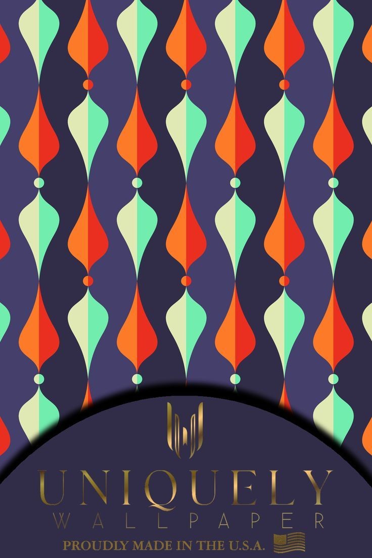 Spades mid century modern peel and stick wallpaper