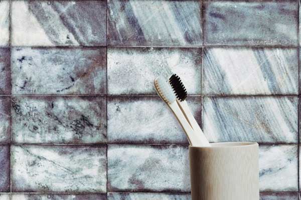 Aged Marble Tiles Peel and Stick Wallpaper