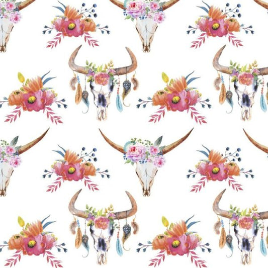 Bull Flower Peel and Stick Wallpaper