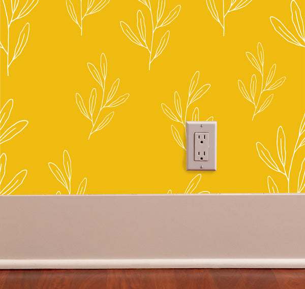 Compound leaves peel and stick wallpaper