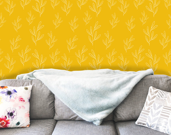 Compound Leaves Peel and stick wallpaper minimal