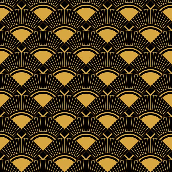 Fan Art Deco Wallpaper Peel and Stick