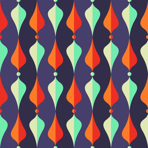 Spades mid century modern peel and stick wallpaper