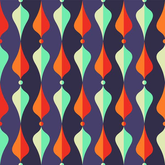 Spades mid century modern peel and stick wallpaper