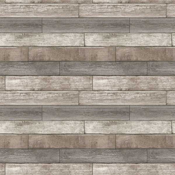 Multi Gray Wood Planks Peel and Stick Wallpaper