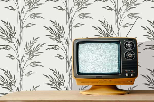 Ornamental Grasses Minimal Peel and Stick Wallpaper retro