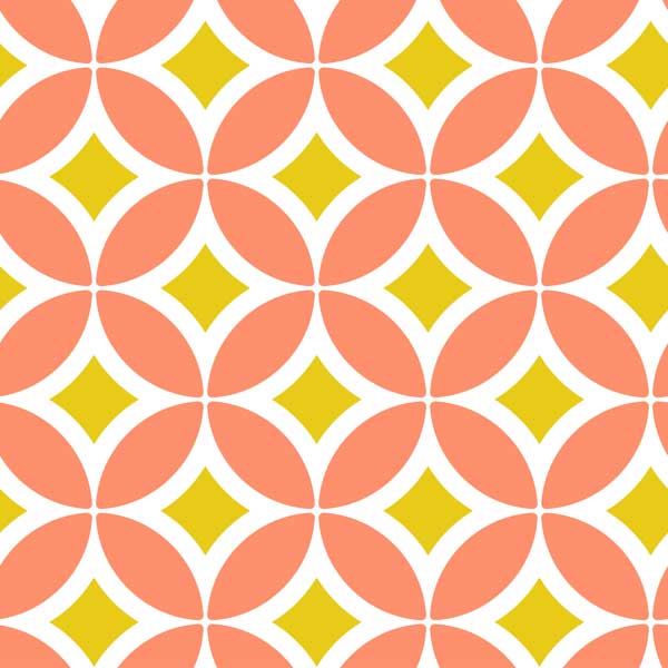 Pink diamonds mid century modern peel and stick wallpaper pink and yellow
