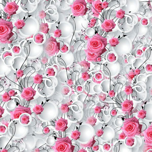 Pink-Roses-_-Circles-Peel-and-Stick-Wallpaper