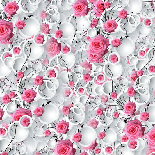 Pink-Roses-_-Circles-Peel-and-Stick-Wallpaper