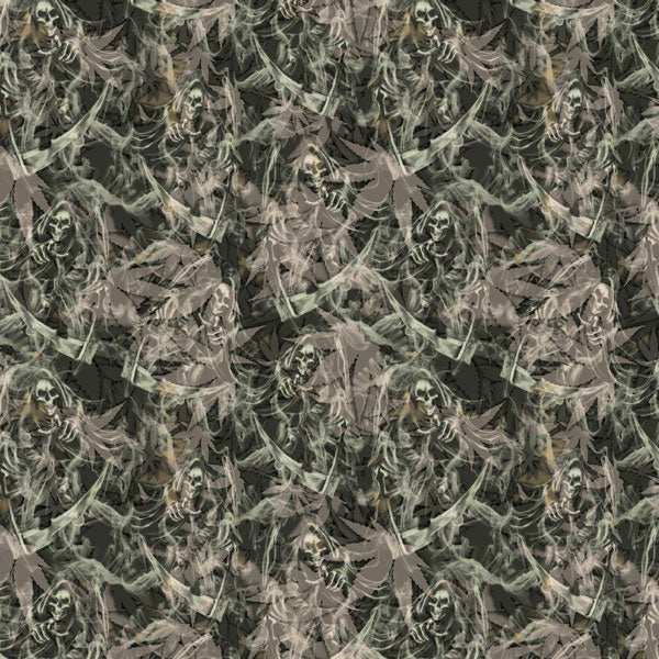 Smoky Skeletons Reaper With Pot Peel and Stick Wallpaper