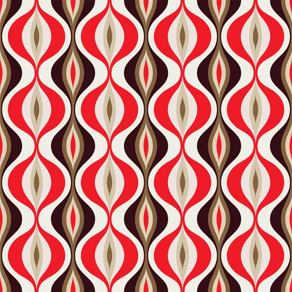 Take a picture mid century modern peel and stick wallpaper red tan brown cream