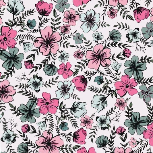 Victorian Watercolor Vintage Floral Peel and Stick Wallpaper