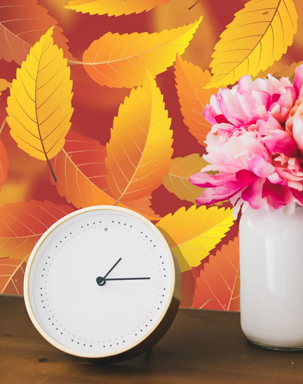 Autumn Leaves Peel and Stick Wallpaper office