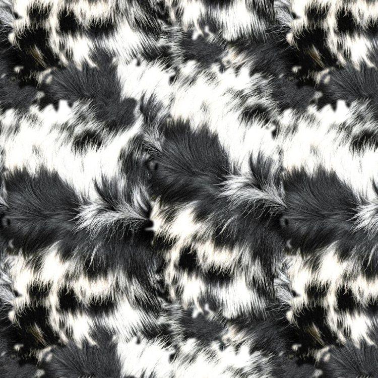 Black Longhorn Cow Print Peel and Stick Wallpaper long hair