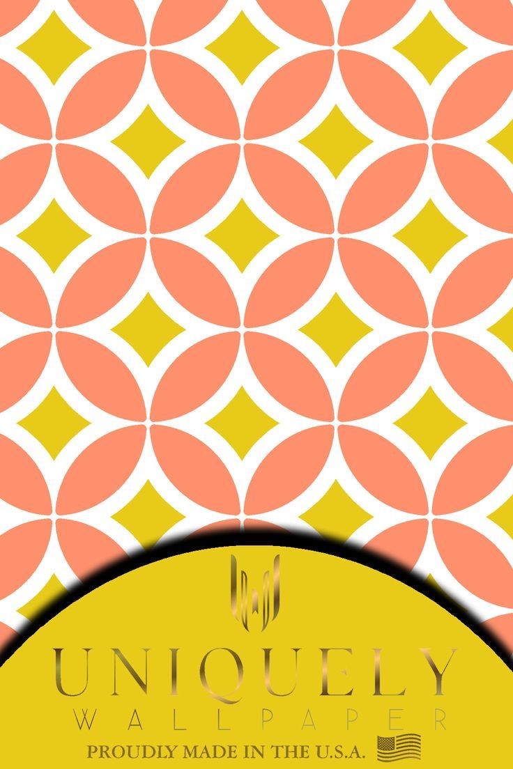 Pink diamonds mid century modern peel and stick wallpaper pink and yellow