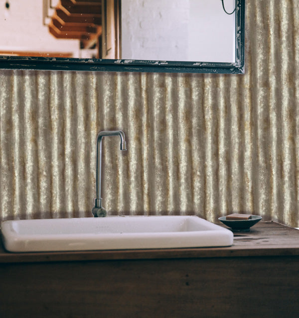 corrugated-metal-peel-and-stick-wallpaper-rustic