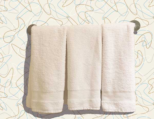 Fat City mid century modern peel and stick wallpaper bathroom