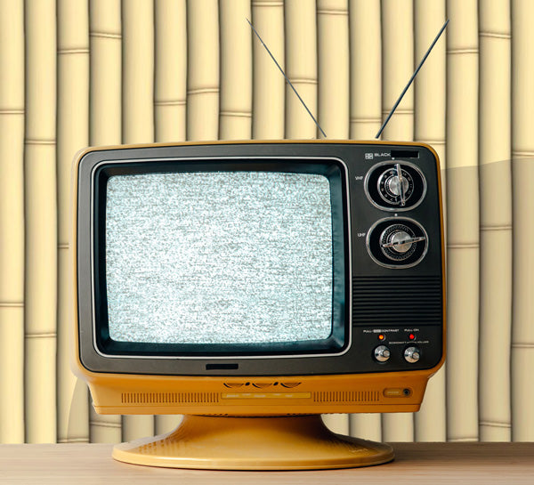 Light Bamboo Peel and Stick Wallpaper living room