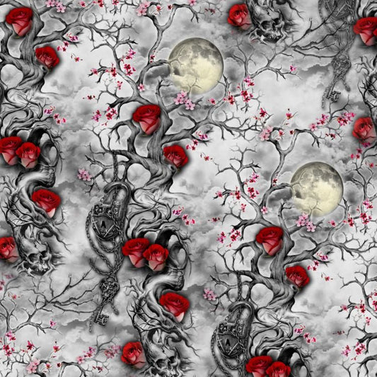 Moon Rose Floral Peel and Stick Wallpaper