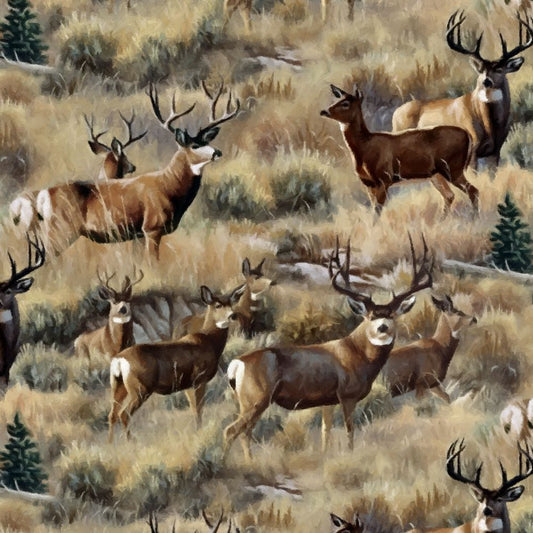 Mule Deer Peel and Stick Wallpaper