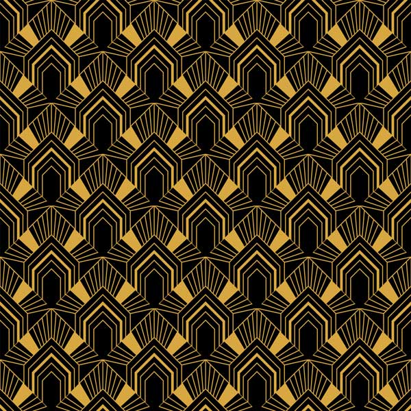 Rays Of Sun Art Deco Peel and Stick Wallpaper