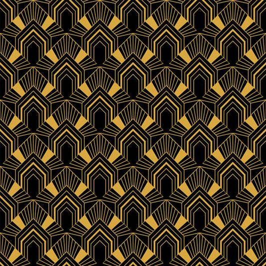 Rays Of Sun Art Deco Peel and Stick Wallpaper