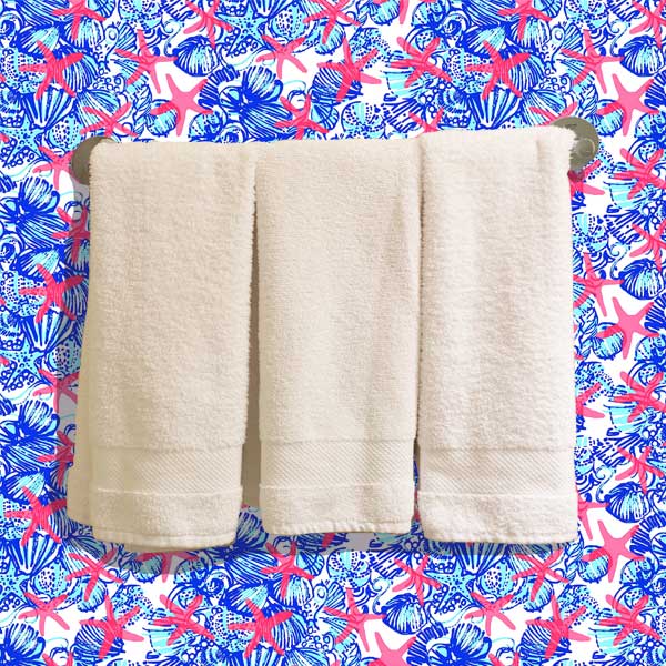 Starfish and Seashells Peel and Stick Wallpaper bathroom