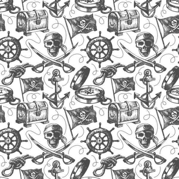 Treasure Map Pirate Peel and Stick Wallpaper