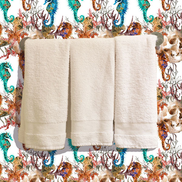 Under the Sea Skulls Peel and Stick Wallpaper bathroom