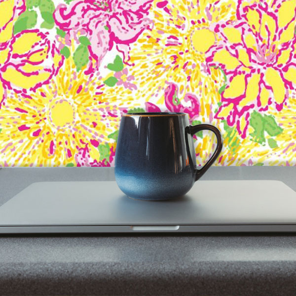 Watercolor Flowers Floral Peel and Stick Wallpaper office