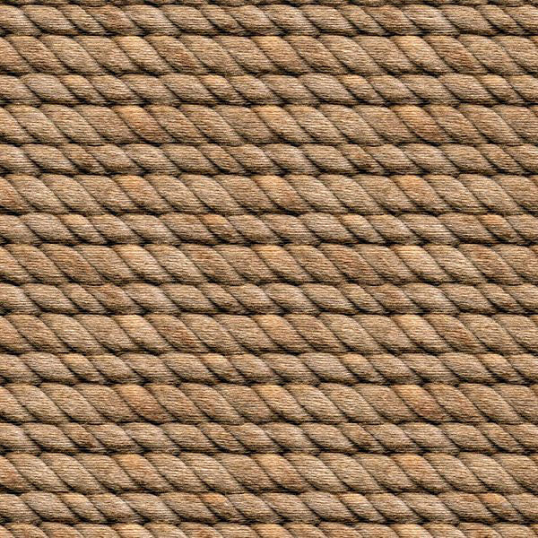 Close-up of a canvas textured rope with a brown and beige color scheme.