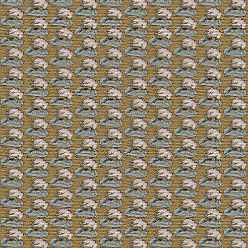 Textured vintage deer peel and stick wallpaper pattern