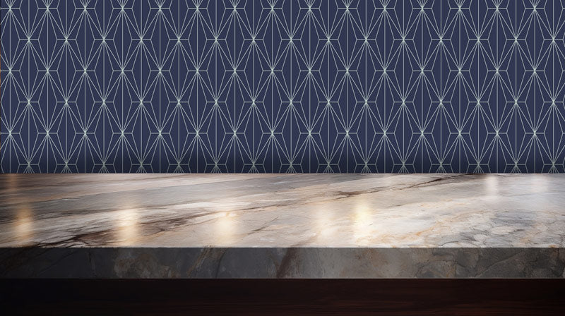 Diamond Hexagon Art Deco Peel and Stick Wallpaper
