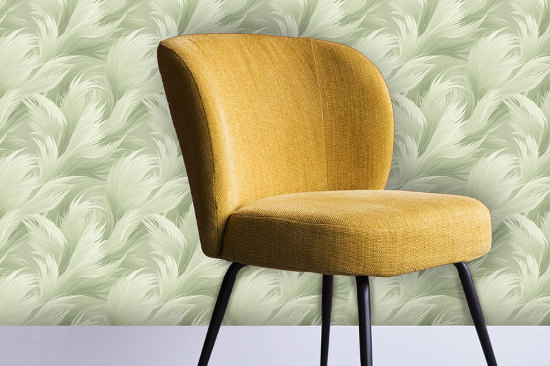 Feathery Green Botanical Peel and Stick Wallpaper