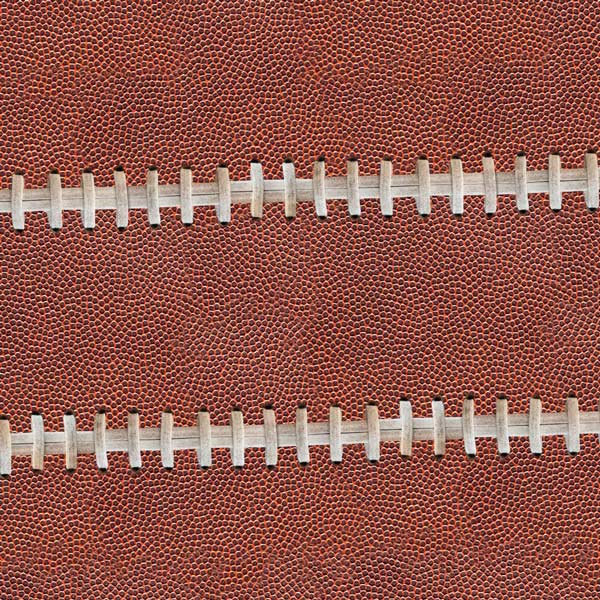 Football Leather with Laces Horizontal Peel and Stick Wallpaper