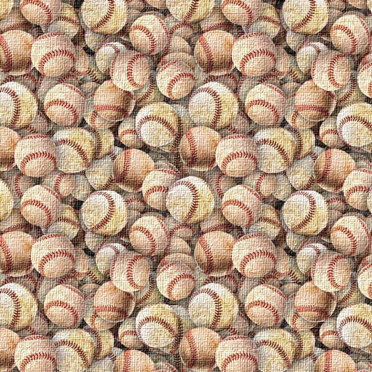 Old Baseballs Peel and Stick Wallpaper with Texture
