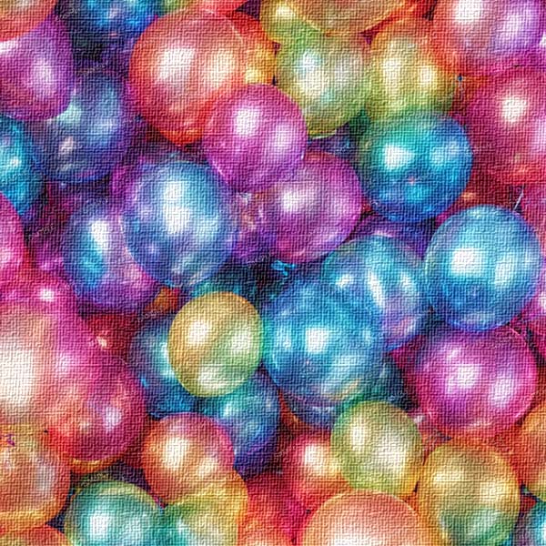Close-up of colorful balloons with a multicolor background on textured wallpaper