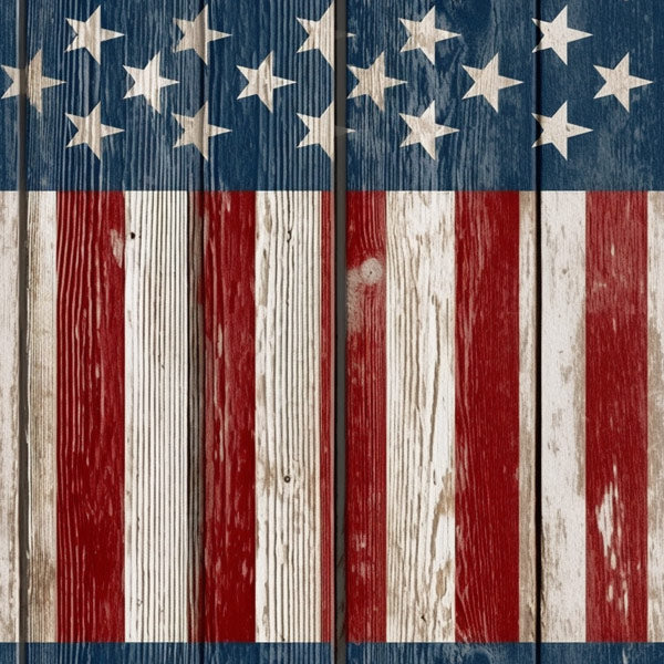 Patriotic Wood Peel and Stick Wallpaper
