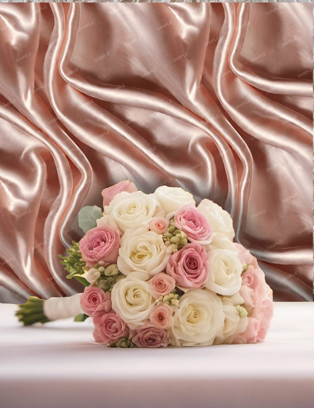 Rose Gold Satin Fabric Removable Wallpaper